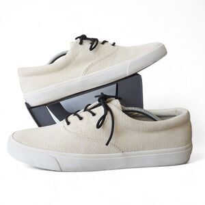 Sperry Top-Sider Striper Ii CVO Casual Sneakers Ivory Corduroy STS24714 Men's 12